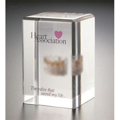 Lucite Standing Rectangular Embedment Award w/ Beveled Edges
