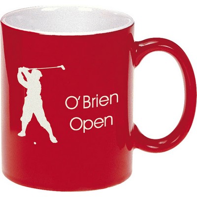 11 Oz. Contempo Red Ceramic Mug w/White Interior