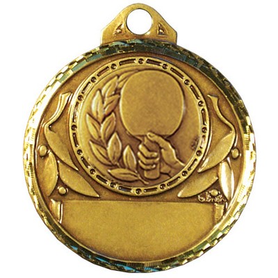 Stock Diamond Struck 2" Medal- Table Tennis