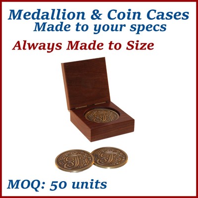 Medallion Presentation Custom Wooden Box / Medallion Wooden Box - Made to Order