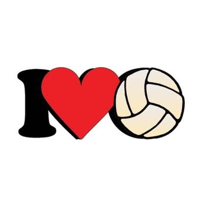 I Love Volleyball Magnet w/ Full Magnetic Back (10 Square Inch)