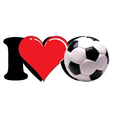 I Love Soccer Magnet w/ Full Magnetic Back (10 Square Inch)