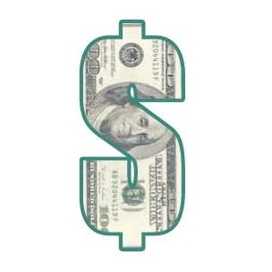 Dollar Sign $100 Bill Maxi Magnet (3 Square Inch)