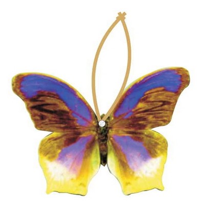 Purple & Yellow Butterfly Executive Ornament w/ Mirrored Back (10 Square Inch)