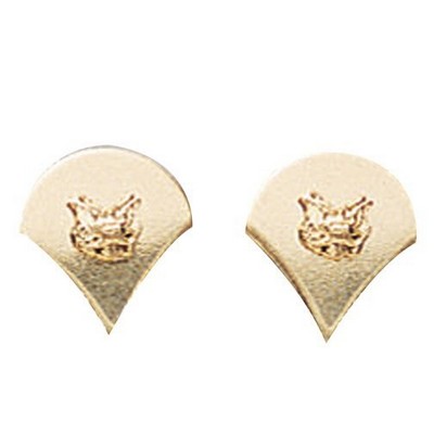 Polished Gold Military Spec-4 Insignia Pin