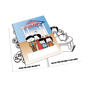 Bank Coloring Book w/Stock Cover & Stock Coloring Images