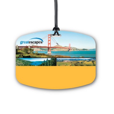 Full Color Write On Tag w/ Flexible Plastic Loop Strap (Rectangle 2.75"x3.75")