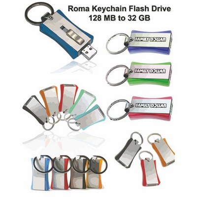 Roma Keychain Flash Drive - 16 GB Memory