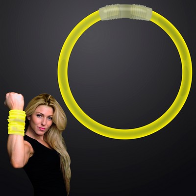 8" Yellow Glow Bracelet - BLANK