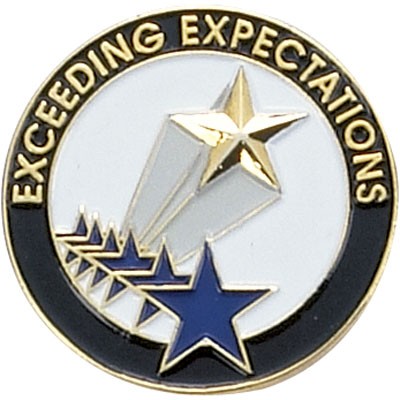 1" Exceeding Expectations Pin