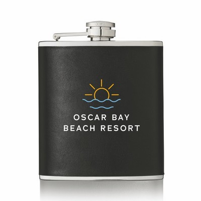 True® Monte Carlo™: 6 oz Faux Leather Flask