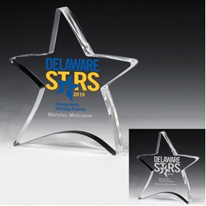 3/4" Thick Moving Star Paperweight - 4-1/2" x 5" - 2053L (Laser)