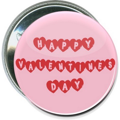 Valentine's Day - Happy Valentine's Day, Hearts - 2 1/4'' Round Button