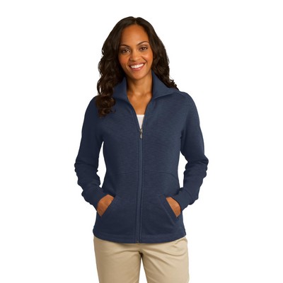 Port Authority® Women's Slub Fleece Full-Zip Jacket.