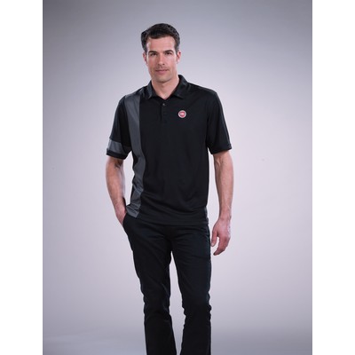 Men's LAX Polo Shirt w/Contrasting Insert Color Stripes