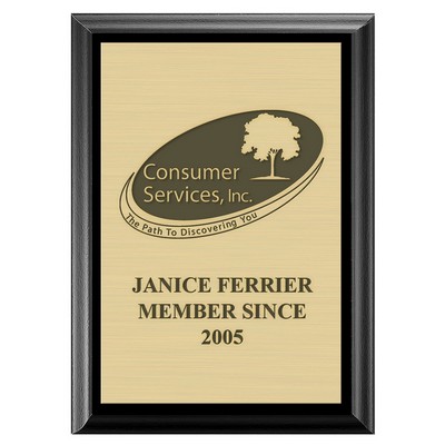 Black Plaque w/Engraved Plate (5"x7")