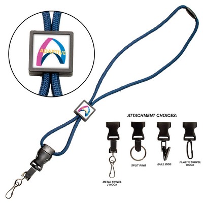Braided Lanyard w/square slider