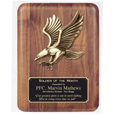 American Walnut Plaque, Eagle, 8x10"