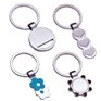 Stock Key Chain - Round Fob w/Contrast Accent