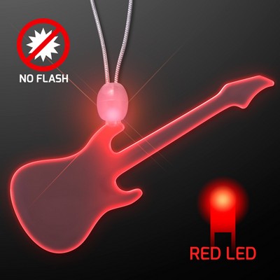 LED Acrylic Red Guitar Necklace - BLANK