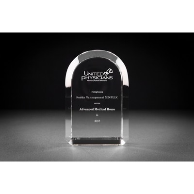 Thin Cut Dome Crystal Tower Award (5 7/8 x 4 x 1 3/4")