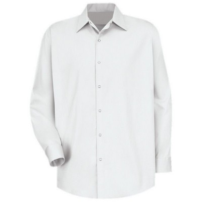 Red Kap™ Men's Long Sleeve Cotton Work Shirt - White
