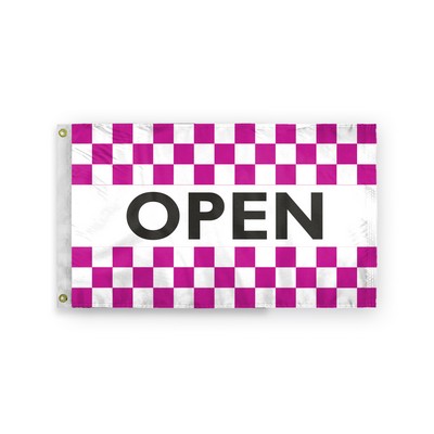 Open Checkered Flags 3x5 foot