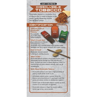 Dissolvable Tobacco Just the Facts Rack Card