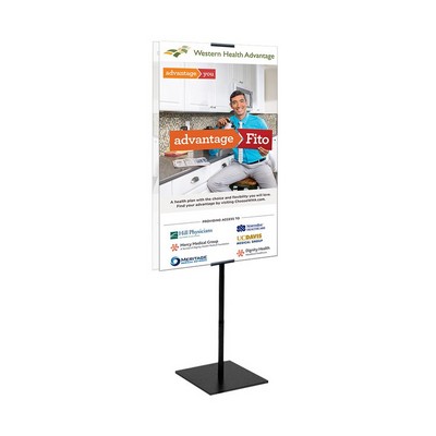 Economy Banner Stand Kit, Double Sided Polyester Blend Fabric (23" x 48")