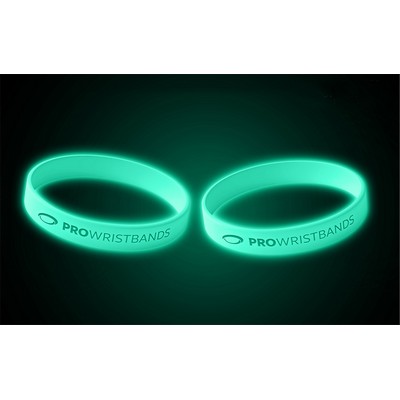 Debossed Color Filled and Glow in the Dark Silicone Bracelet