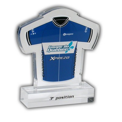 T-Shirt Lucite® Embedment Award on Base (4 1/8" x 4" x 1/2")