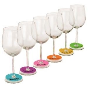 Neon Party Wine Glass Paper Tags (Set of 24)