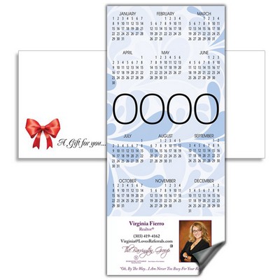 Magnetic Calendar with Envelope - Light Blue