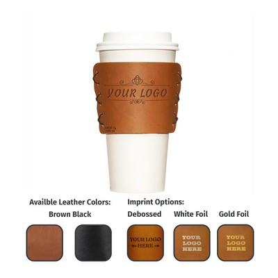 Full-Grain Leather Multi/Coffee Cup Sleeve