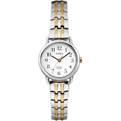 Timex® Ladies 2-Tone Expansion Bracelet W/White Dial