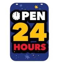 Stock Swing Sign (Single Sided Kit - Open 24 Hours)