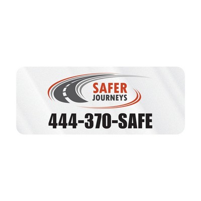Rectangle Sticker | Round Corners | 1" x 2 1/2"| Clear Static | Static Back | Screen