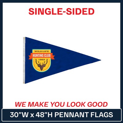 30" x 48" Pennant Flag - Single Sided