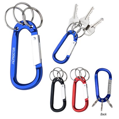 8mm Carabiner With Triple Split Ring