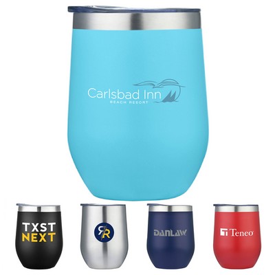 12 oz. Travel Stainless Steel Vacuum Insulated Coffee Mug w/Lid for Hot & Cold Drinks