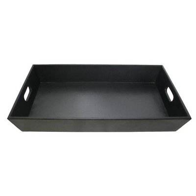 Ashlin® Designer Hollyford Tuscany Midnight Black Serving Tray w/Die Cut Handles