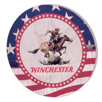 3.5" Round Wood Magnet