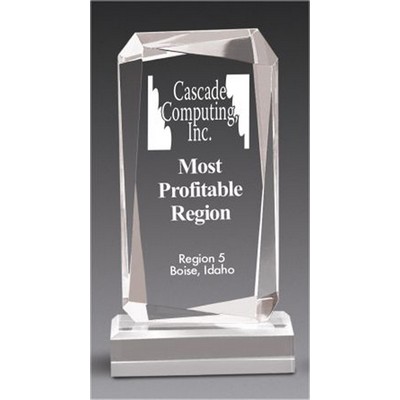 Faceted Acrylic Rectangle Tower, Medium (5" x 9-1/4")