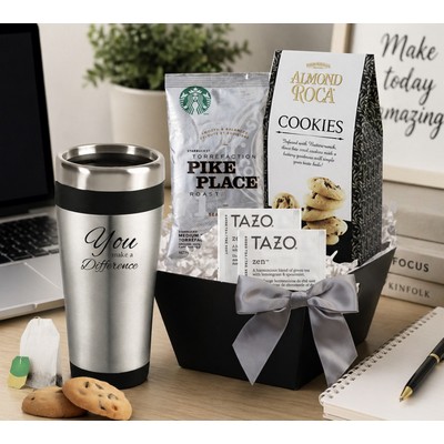 Coffee & Tea Appreciation Gift Set with Travel Tumbler