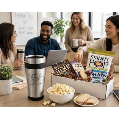Employee Appreciation Snack Gift Set with Thank You Tumbler