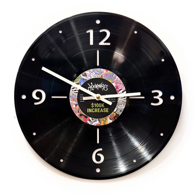 Recycled Vinyl Record LP Wall Clock - 2 Layer