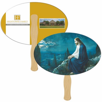 Mt. of Olives Hand Fan Full Color (2 Sides)
