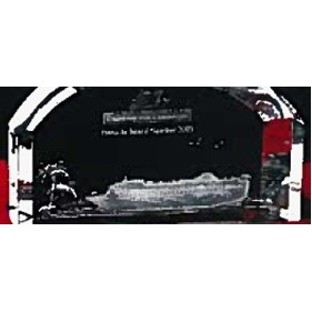 3-D Crystal Caribbean Scenery in Arch Award (4")