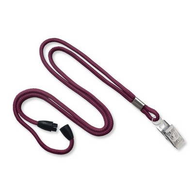 1/8" Breakaway Blank Lanyard w/Bulldog Clip (Maroon Red)