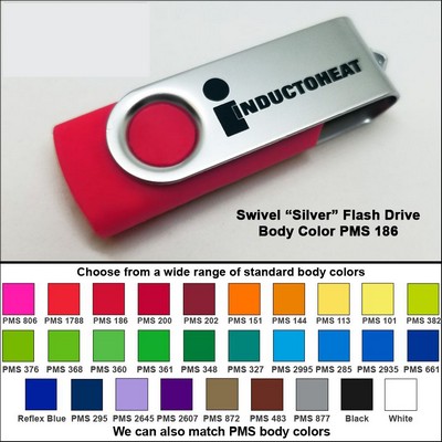 Swivel Flash Drive - 256 MB Memory - Body PMS 186